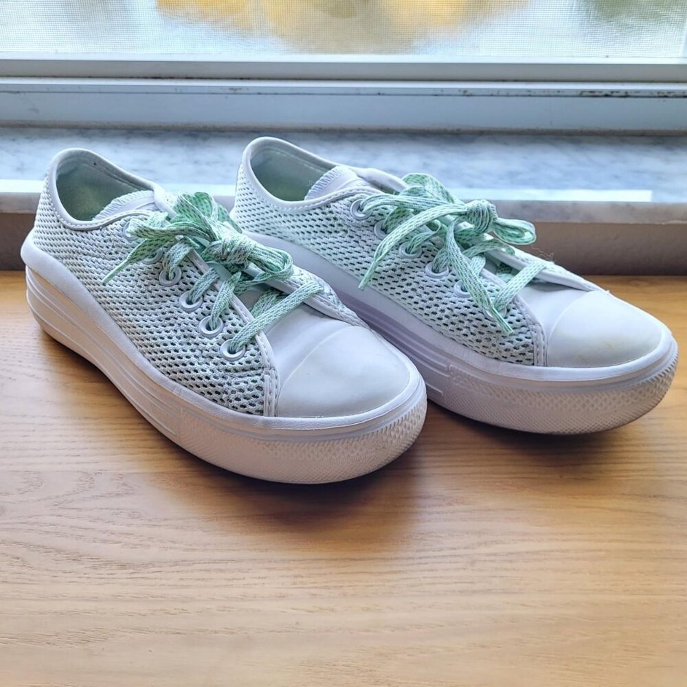 Green mesh platform Converse All Star